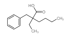 2-benzyl-2-ethyl-hexanoic acid结构式