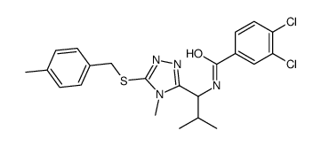 3,4-dichloro-N-[2-methyl-1-[4-methyl-5-[(4-methylphenyl)methylsulfanyl]-1,2,4-triazol-3-yl]propyl]benzamide Structure