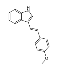 (E)-3-(2-(4-methoxyphenyl)ethenyl)-1(H)-indole结构式