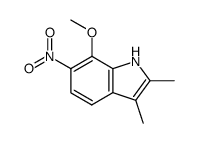 7-Methoxy-2,3-dimethyl-6-nitro-1H-indole结构式