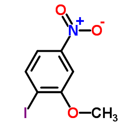 2-碘基-5-硝基苯甲醚结构式
