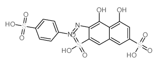 (3E)-5-hydroxy-4-oxo-3-[(4-sulfophenyl)hydrazinylidene]naphthalene-2,7-disulfonic acid picture