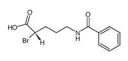 (S)-5-benzoylamino-2-bromo-valeric acid Structure