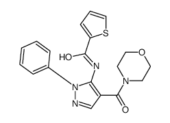 N-[4-(morpholine-4-carbonyl)-2-phenylpyrazol-3-yl]thiophene-2-carboxamide Structure