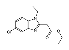 ethyl 2-(5-chloro-1-ethylbenzimidazol-2-yl)acetate Structure