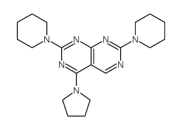3,9-bis(1-piperidyl)-7-pyrrolidin-1-yl-2,4,8,10-tetrazabicyclo[4.4.0]deca-1,3,5,7,9-pentaene结构式