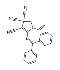 3-(Benzhydrylidene-amino)-4-vinyl-cyclopent-2-ene-1,1,2-tricarbonitrile结构式