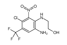 2-[6-amino-3-chloro-2-nitro-4-(trifluoromethyl)anilino]ethanol Structure