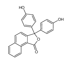 3,3-bis-(4-hydroxy-phenyl)-3H-naphtho[1,2-c]furan-1-one结构式