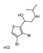 1-(3,4-dibromothiophen-2-yl)-2-(propan-2-ylamino)ethanol,hydrochloride Structure