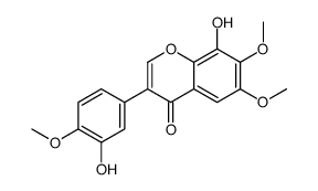 3',8-Dihydroxy-4',6,7-trimethoxyisoflavone结构式