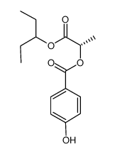 1-Ethylpropyl (S)-2-(4-hydroxyphenylcarbonyloxy)-propanoate结构式