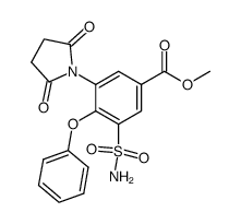 3-N-succinimido-4-phenoxy-5-sulphamylbenzoic acid methyl ester Structure