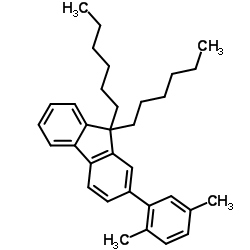 2-(2,5-Dimethylphenyl)-9,9-dihexyl-9H-fluorene结构式