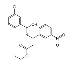 ethyl 3-[(3-chlorobenzoyl)amino]-3-(3-nitrophenyl)propanoate结构式