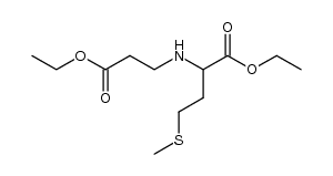 N-(2-ethoxycarbonyl-ethyl)-methionine ethyl ester结构式