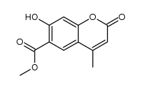 7-hydroxy-4-methyl-2-oxo-2H-chromene-6-carboxylic acid methyl ester结构式