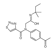 1,2,3-Thiadiazole-4-carboxamide,N-(4-acetylphenyl)-N-[2-[(1,1-dimethylpropyl)amino]-2-oxoethyl]-(9CI)结构式