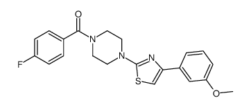 Piperazine, 1-(4-fluorobenzoyl)-4-[4-(3-methoxyphenyl)-2-thiazolyl]- (9CI)结构式