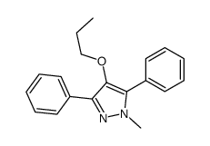 1-methyl-3,5-diphenyl-4-propoxypyrazole结构式