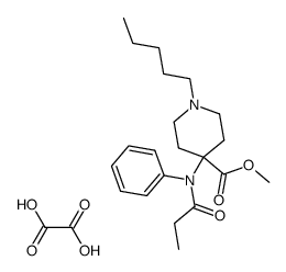 methyl 4-[N-(1-oxopropyl)-N-phenylamino]-1-pentyl-4-piperidinecarboxylate ethanedioate Structure