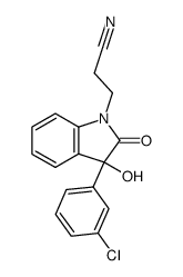 3-(m-Chlorophenyl)-1-(2-cyanoethyl)-3-hydroxyindolin-2-one Structure