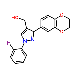 (1-(2-FLUOROPHENYL)-3-(2,3-DIHYDROBENZO[B][1,4]DIOXIN-7-YL)-1H-PYRAZOL-4-YL)METHANOL结构式