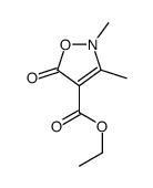 ethyl 2,3-dimethyl-5-oxo-1,2-oxazole-4-carboxylate结构式