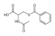 (R)-2-acetylamino-3-(benzoylthio)propionic acid Structure
