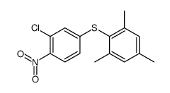 2-(3-chloro-4-nitrophenyl)sulfanyl-1,3,5-trimethylbenzene结构式