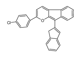 2-(4-chlorophenyl)-9-(1H-inden-2-yl)indeno[2,1-b]pyran结构式