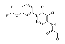 4-chloro-5-(2-chloro-acetylamino)-2-(3-difluoromethoxy-phenyl)-2H-pyridazin-3-one结构式