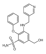 5-Hydroxymethyl-2-phenoxy-3-[(pyridin-3-ylmethyl)-amino]-benzenesulfonamide Structure