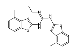 2-ethyl-1,3-bis(4-methyl-1,3-benzothiazol-2-yl)guanidine结构式