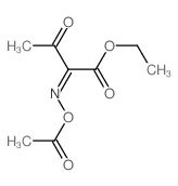 ethyl (2E)-2-acetyloxyimino-3-oxo-butanoate结构式