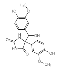 5-[hydroxy-(4-hydroxy-3-methoxy-phenyl)methyl]-5-(4-hydroxy-3-methoxy-phenyl)imidazolidine-2,4-dione picture