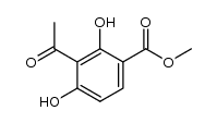 3-acetyl-2,4-dihydroxy-benzoic acid methyl ester结构式