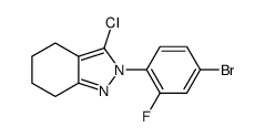 2-(4-bromo-2-fluorophenyl)-3-chloro-4,5,6,7-tetrahydroindazole结构式