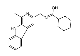 N-(1-Methyl-9H-pyrido[3,4-b]indol-3-ylmethyl)cyclohexanecarboxamide structure