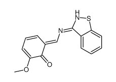 6-[(1,2-benzothiazol-3-ylamino)methylidene]-2-methoxycyclohexa-2,4-dien-1-one结构式