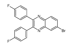 6-bromo-2,3-bis(4-fluorophenyl)quinoxaline Structure