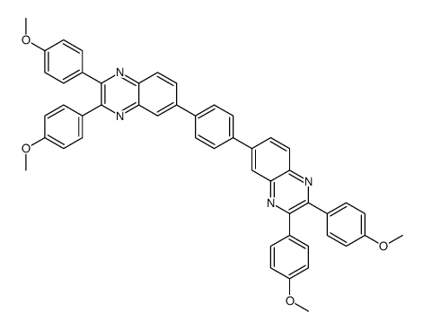 6-[4-[2,3-bis(4-methoxyphenyl)quinoxalin-6-yl]phenyl]-2,3-bis(4-methoxyphenyl)quinoxaline Structure