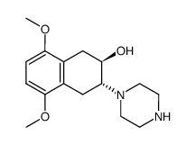 (2S,3S)-5,8-Dimethoxy-3-piperazin-1-yl-1,2,3,4-tetrahydro-naphthalen-2-ol结构式