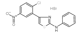 N2-PHENYL-4-(2-CHLORO-5-NITROPHENYL)-1,3-THIAZOL-2-AMINE HYDROBROMIDE structure