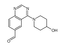 4-(4-hydroxypiperidin-1-yl)quinazoline-6-carbaldehyde Structure