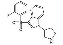 3-(2-fluorophenyl)sulfonyl-1-pyrrolidin-3-ylindole Structure