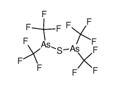 Bis{bis(trifluormethyl)arsanyl}sulfan Structure