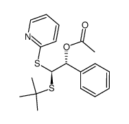 (1R,2S)-1-acetoxy-2-(t-butylthio)-1-phenyl-2-(2-pyridylthio)ethane结构式