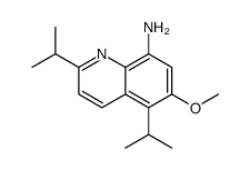 6-methoxy-2,5-di(propan-2-yl)quinolin-8-amine结构式