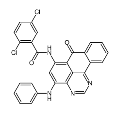 2,5-Dichloro-N-(7-oxo-4-phenylamino-7H-benzo[e]perimidin-6-yl)benzamide结构式